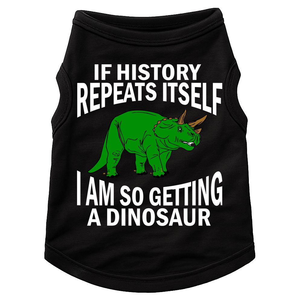 History Repeating Dinosaur Doggie Tank
