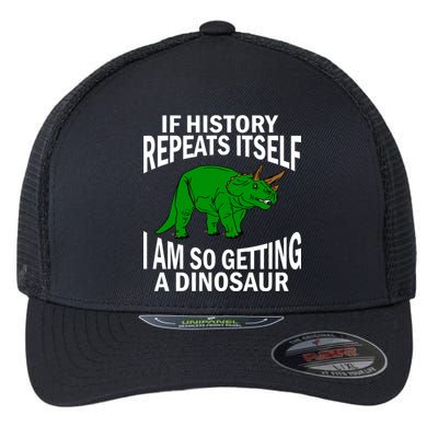 History Repeating Dinosaur Flexfit Unipanel Trucker Cap