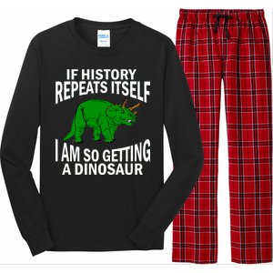 History Repeating Dinosaur Long Sleeve Pajama Set