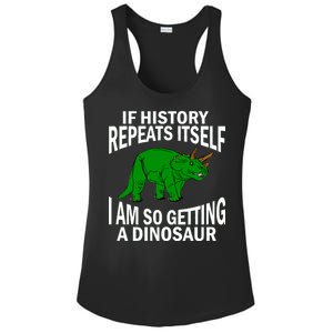 History Repeating Dinosaur Ladies PosiCharge Competitor Racerback Tank