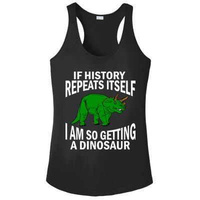 History Repeating Dinosaur Ladies PosiCharge Competitor Racerback Tank
