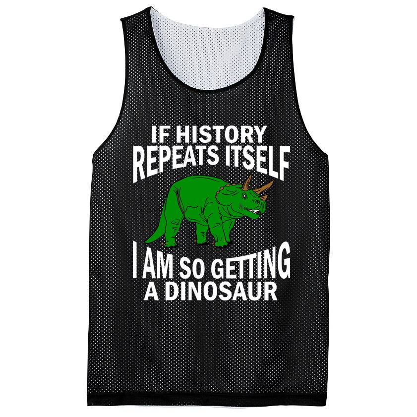 History Repeating Dinosaur Mesh Reversible Basketball Jersey Tank