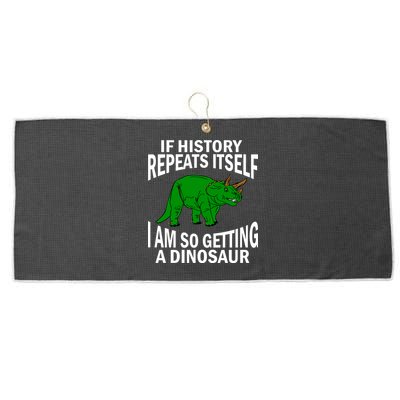 History Repeating Dinosaur Large Microfiber Waffle Golf Towel