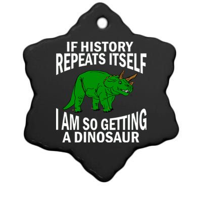 History Repeating Dinosaur Ceramic Star Ornament