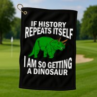 History Repeating Dinosaur Golf Towel