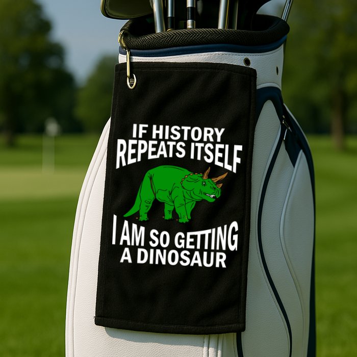 History Repeating Dinosaur Golf Towel
