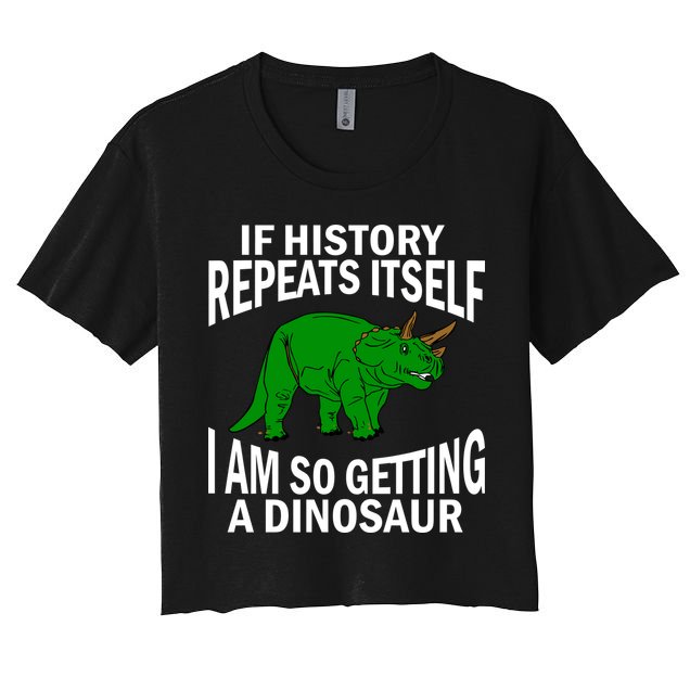 History Repeating Dinosaur Crop Top