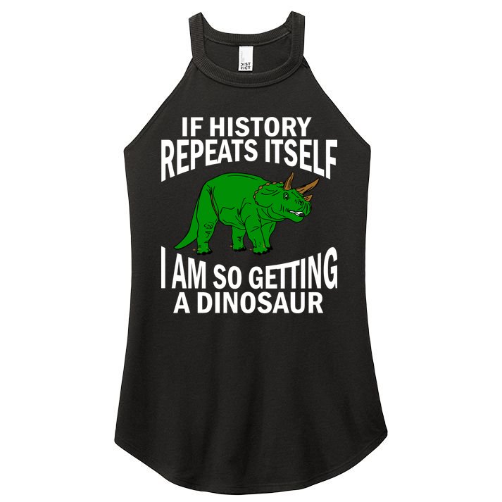 History Repeating Dinosaur Women's Perfect Tri Rocker Tank
