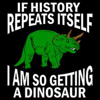 History Repeating Dinosaur Women's V-Neck T-Shirt