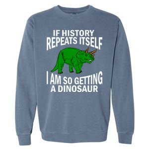 History Repeating Dinosaur Garment-Dyed Sweatshirt