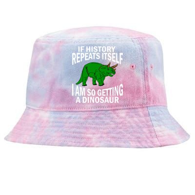 History Repeating Dinosaur Tie-Dyed Bucket Hat