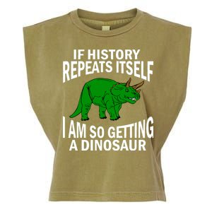 History Repeating Dinosaur Garment-Dyed Women's Muscle Tee