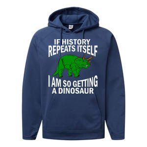 History Repeating Dinosaur Performance Fleece Hoodie