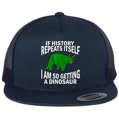 History Repeating Dinosaur Flat Bill Trucker Hat