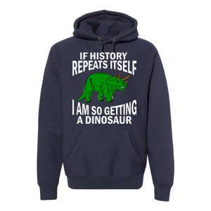 History Repeating Dinosaur Premium Hoodie