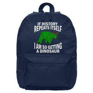 History Repeating Dinosaur 16 in Basic Backpack