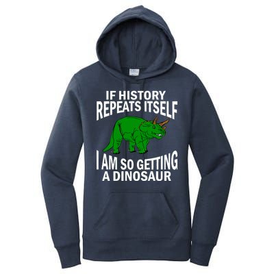 History Repeating Dinosaur Women's Pullover Hoodie