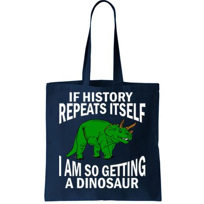 History Repeating Dinosaur Tote Bag