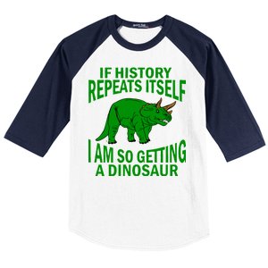 History Repeating Dinosaur Baseball Sleeve Shirt