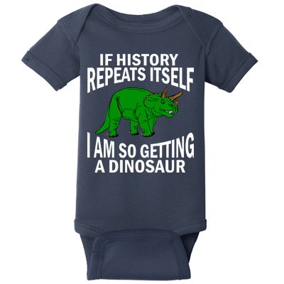 History Repeating Dinosaur Baby Bodysuit