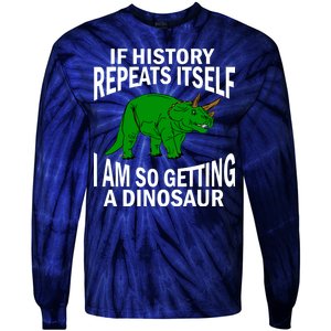 History Repeating Dinosaur Tie-Dye Long Sleeve Shirt