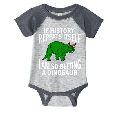 History Repeating Dinosaur Infant Baby Jersey Bodysuit