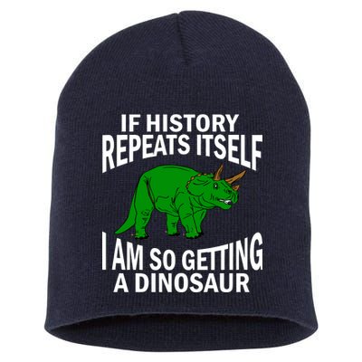 History Repeating Dinosaur Short Acrylic Beanie