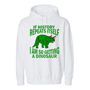 History Repeating Dinosaur Garment-Dyed Fleece Hoodie