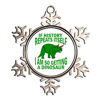 History Repeating Dinosaur Metallic Star Ornament