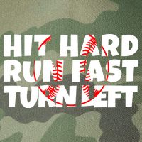 Hit Hard Run Fast Turn Left Funny Baseball Legacy Tie Dye Trucker Hat