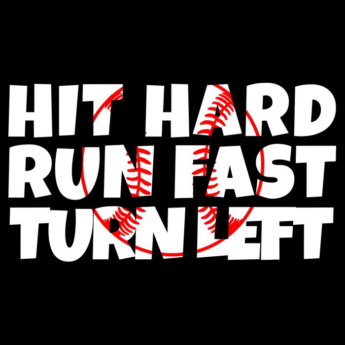 Hit Hard Run Fast Turn Left Funny Baseball Impact Tech Backpack