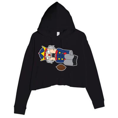 Hit In The Nutcracker Christmas Crop Fleece Hoodie