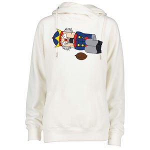 Hit In The Nutcracker Christmas Womens Funnel Neck Pullover Hood