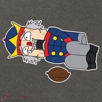 Hit In The Nutcracker Christmas Cotton Canvas Backpack