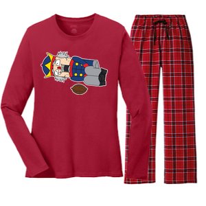 Hit In The Nutcracker Christmas Women's Long Sleeve Flannel Pajama Set 