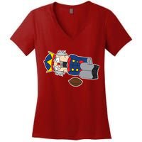 Hit In The Nutcracker Christmas Women's V-Neck T-Shirt