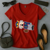 Hit In The Nutcracker Christmas Women's V-Neck T-Shirt