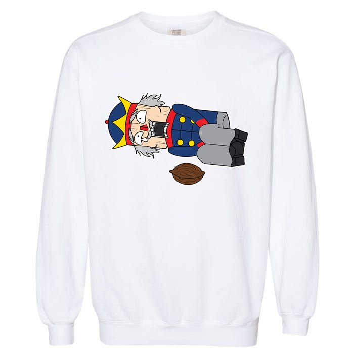 Hit In The Nutcracker Christmas Garment-Dyed Sweatshirt