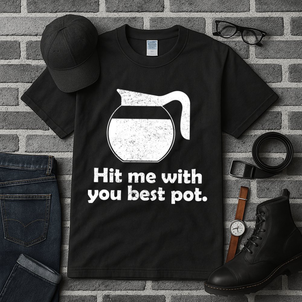 Hit Me With Your Best Pot Coffee Tall T-Shirt