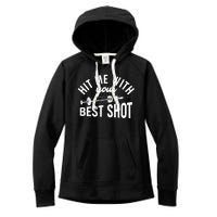 Hit Me With Your Best Shot Funny Vaccinated Women's Fleece Hoodie