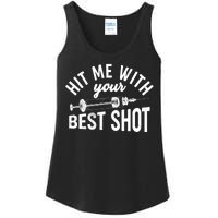 Hit Me With Your Best Shot Funny Vaccinated Ladies Essential Tank