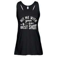 Hit Me With Your Best Shot Funny Vaccinated Ladies Essential Flowy Tank