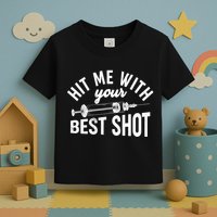 Hit Me With Your Best Shot Funny Vaccinated Toddler T-Shirt