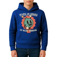 Hang In There It Gets Worse Existential Dread Kids Hoodie
