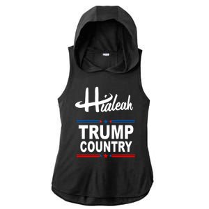 Hialeah Is Trump Country Ladies PosiCharge Tri-Blend Wicking Draft Hoodie Tank