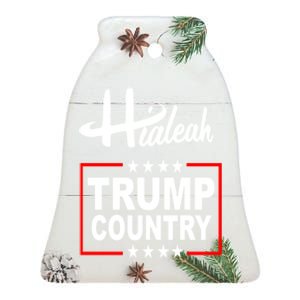 Hialeah Is Trump Country Ceramic Bell Ornament