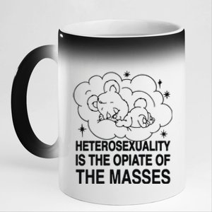 Heterosexuality Is The Opiate Of The Masses 11oz Black Color Changing Mug