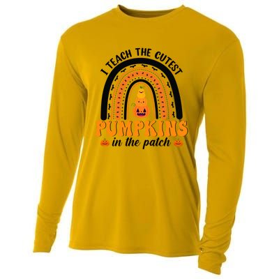 Halloween I Teach The Cutest Pumpkins In The Patch Rainbow Gift Cooling Performance Long Sleeve Crew