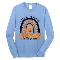 Halloween I Teach The Cutest Pumpkins In The Patch Rainbow Gift Long Sleeve Shirt