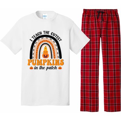 Halloween I Teach The Cutest Pumpkins In The Patch Rainbow Gift Pajama Set